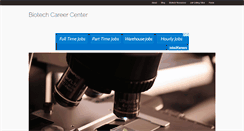 Desktop Screenshot of biotechcareercenter.com